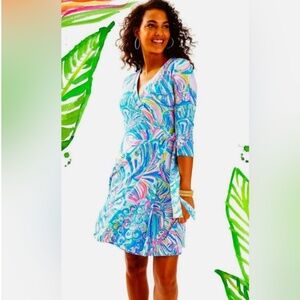 Lilly Pulitzer Emilia Wrap Dress - Multi Color - Sz M